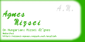 agnes mizsei business card